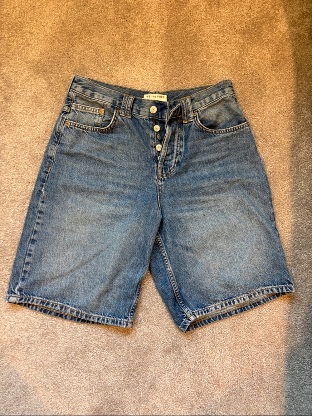 We The Free light blue denim shorts